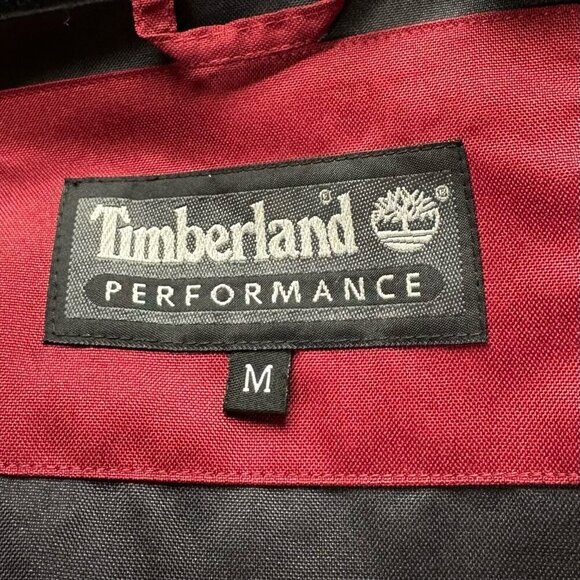 Timberland Jacket Mens Sz M Performance Weathergear Windbreaker Waterproof Red - Picture 8 of 12